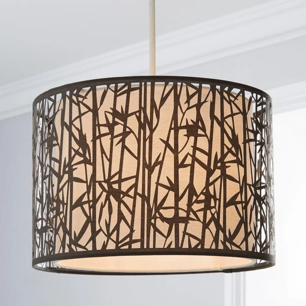 Dunelm Catiri Bamboo Leaf Grey Easy Fit Pendant 3 Dunelm Catiri Bamboo Leaf Grey Easy Fit Pendant