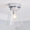Dunelm Delavin 1 Light Pendant Glass Flush Bathroom Ceiling Fitting