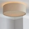Kirsty Shade Taupe Flush Ceiling Fitting 1 Kirsty Shade Taupe Flush Ceiling Fitting -Dunelm Shop 30576098