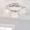 Dunelm Cecilie 3 Light Crystal Semi-Flush Ceiling Fitting 1 Dunelm Cecilie 3 Light Crystal Semi-Flush Ceiling Fitting -Dunelm Shop 30576100