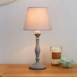 Dunelm Tofty Grey Table Lamp