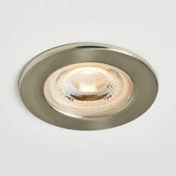 Dunelm Basics 1 Light Integrated LED Satin Nickel Recess Light