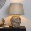 Dunelm Lari Split Weave Wicker Table Lamp -Dunelm Shop 30624430