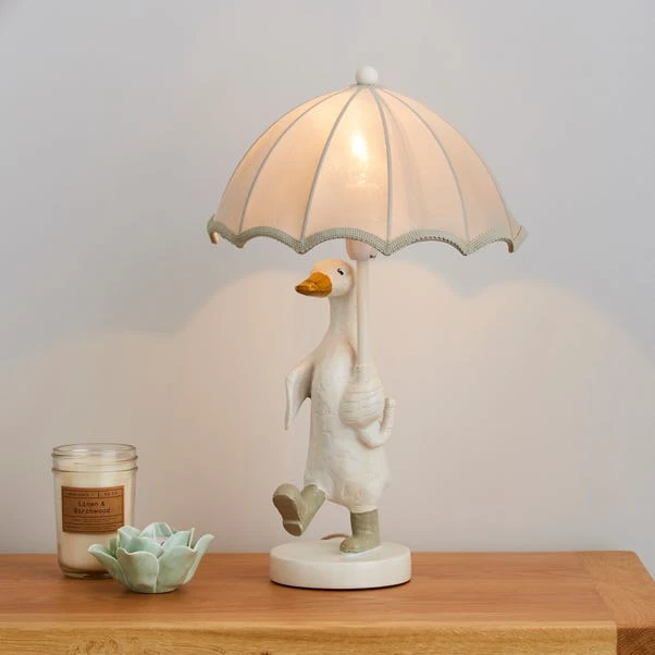 Dunelm Darcy Resin Duck White Table Lamp 3 Dunelm Darcy Resin Duck White Table Lamp
