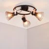 Dunelm Milas 3 Light Black Industrial Semi-Flush Ceiling Fitting