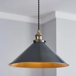 Dunelm Logan 1 Light Grey Industrial Ceiling Fitting