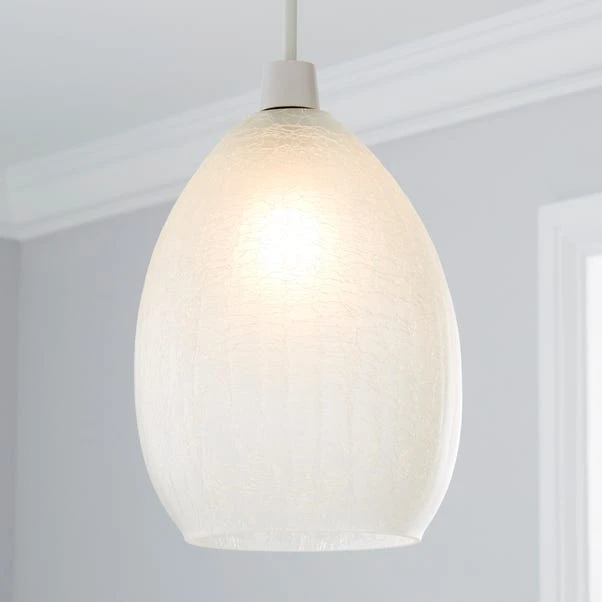 Dunelm Akola Crackle Glass Easy Fit Pendant 3 Dunelm Akola Crackle Glass Easy Fit Pendant