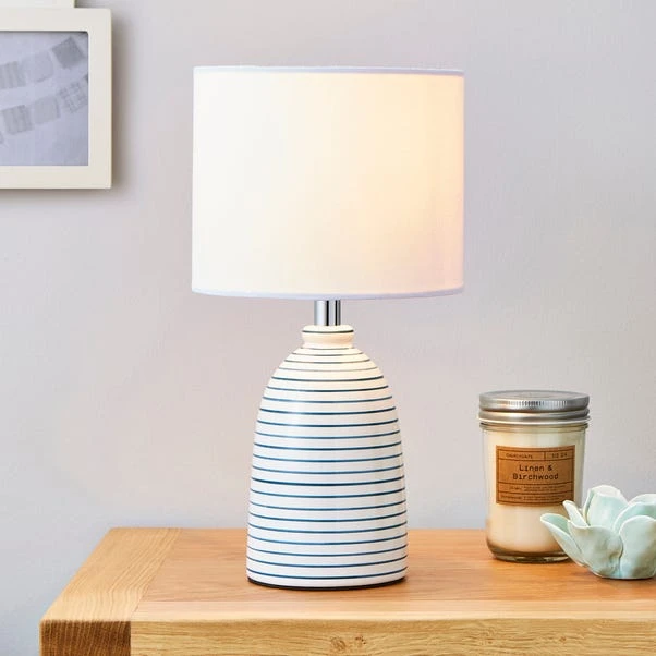 Dunelm Tenby Ceramic White And Blue Table Lamp 3 Dunelm Tenby Ceramic White And Blue Table Lamp