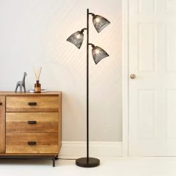 Front Page 17 Dunelm Jaula 3 Light Black Floor Lamp