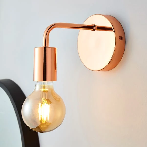 Dunelm Adonis Copper Wall Light 3 Dunelm Adonis Copper Wall Light
