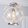 Dunelm Leah 1 Light Pendant Rope Glass Ceiling Fitting -Dunelm Shop 30647911