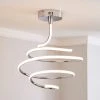 Dunelm Byron Integrated LED Swirl Chrome Ceiling Fitting 1 Dunelm Byron Integrated LED Swirl Chrome Ceiling Fitting -Dunelm Shop 30647915