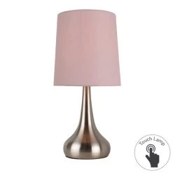 Dunelm Rimini Pink Touch Dimmable Lamp