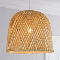 Dunelm Leena Bamboo Easy Fit Pendant