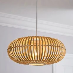 Dunelm Abrielle Bamboo Easy Fit Pendant