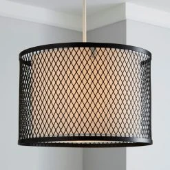 Dunelm Palle Mesh Black Easy Fit Pendant