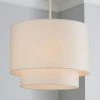 Dunelm Sara Two Tier Lamp Shade 30cm White -Dunelm Shop 30671294
