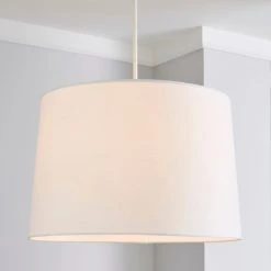 Dunelm Sara Tapered Lamp Shade 40cm White