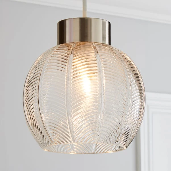 Dunelm Colleen Clear Glass Easy Fit Pendant 3 Dunelm Colleen Clear Glass Easy Fit Pendant
