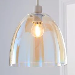 Dunelm Latisha Iridescent Easy Fit Pendant