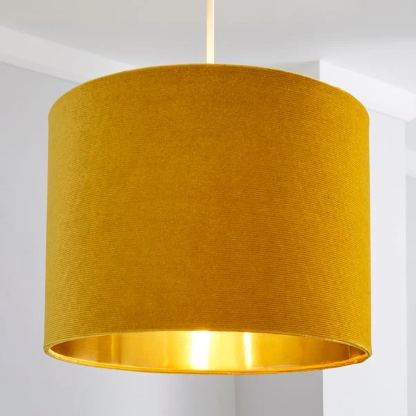 Dunelm Santos Drum Lamp Shade 36cm Ochre 3 Dunelm Santos Drum Lamp Shade 36cm Ochre
