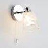 Dunelm Bremont Ribbed Glass Bathroom Wall Light 1 Dunelm Bremont Ribbed Glass Bathroom Wall Light -Dunelm Shop 30671379