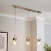 Dunelm Delavin 3 Light Glass Diner Ceiling Fitting