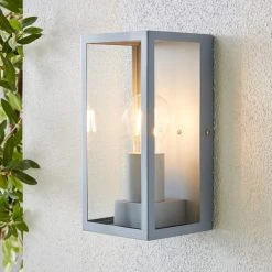 Dunelm London Grey Industrial Outdoor Wall Light
