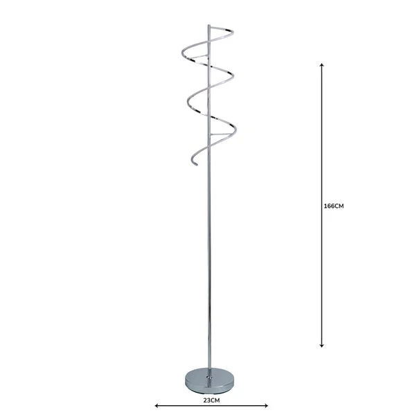 Dunelm Apollo Integrated LED Dimmable Chrome Floor Lamp 7 Dunelm Apollo Integrated LED Dimmable Chrome Floor Lamp - Image 5