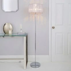 Dunelm Riah Jewel Ivory Floor Lamp