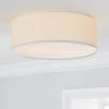 Dunelm Sara 38cm Ivory Shade Flush Ceiling Fitting -Dunelm Shop 30674217