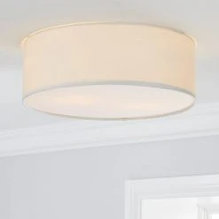 Dunelm Sara 38cm Ivory Shade Flush Ceiling Fitting