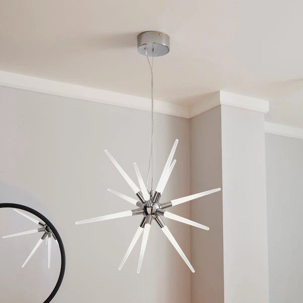 Dunelm Liard 9 Light Pendant Integrated LED Star Ceiling Fitting 3 Dunelm Liard 9 Light Pendant Integrated LED Star Ceiling Fitting