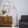 Dunelm Herm 3 Arm Arc Chrome Floor Lamp 2 Dunelm Herm 3 Arm Arc Chrome Floor Lamp -Dunelm Shop 30674394