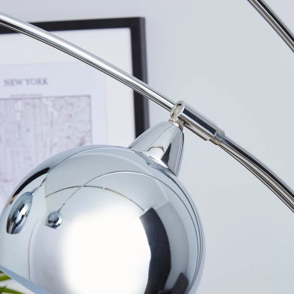 Dunelm Herm 3 Arm Arc Chrome Floor Lamp 5 Dunelm Herm 3 Arm Arc Chrome Floor Lamp - Image 3