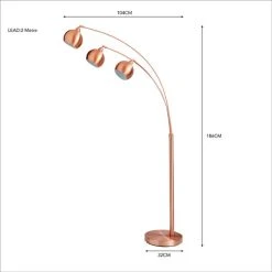 Dunelm Herm 3 Arm Arc Copper Floor Lamp 12 Dunelm Herm 3 Arm Arc Copper Floor Lamp -Dunelm Shop 30674395 alt04