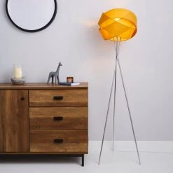 Dunelm Elements Harley Tripod Ochre Floor Lamp