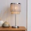 Dunelm Jaz Fringe Grey Table Lamp 2 Dunelm Jaz Fringe Grey Table Lamp -Dunelm Shop 30674434