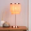 Dunelm Jaz Fringe Pink Table Lamp 1 Dunelm Jaz Fringe Pink Table Lamp -Dunelm Shop 30674435
