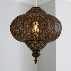 Dunelm Lucena Bronze Easy Fit Pendant