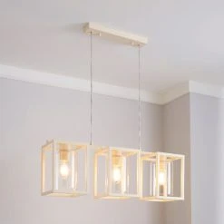 Dunelm London 3 Light Cream Industrial Diner Ceiling Fitting