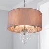Dunelm Livia 3 Light Jewel Shaded Grey Chandelier