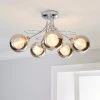 Dunelm Mateo 5 Light Glass Chrome Semi-Flush Ceiling Fitting 2 Dunelm Mateo 5 Light Glass Chrome Semi-Flush Ceiling Fitting -Dunelm Shop 30674449