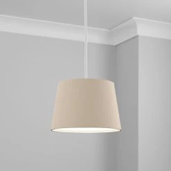 Dunelm Luna Linen Lamp Shade Humus