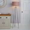 Dunelm Nora Tripod Floor Lamp Chrome -Dunelm Shop 30681843
