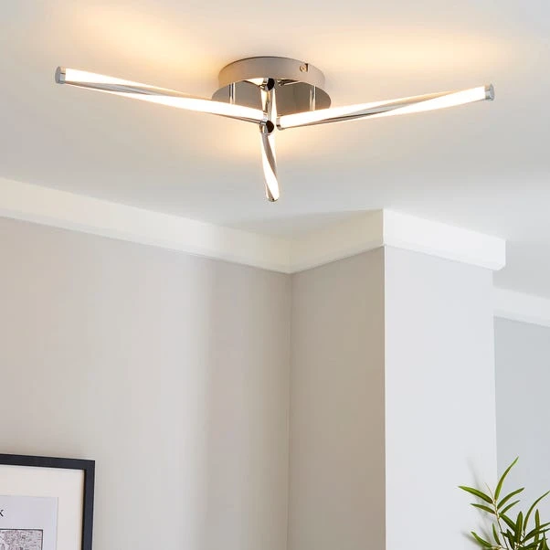 Dunelm Hettie 3 Light Integrated LED Ceiling Fitting 3 Dunelm Hettie 3 Light Integrated LED Ceiling Fitting