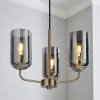 Dunelm Palazzo 3 Light Smoked Glass Chandelier 1 Dunelm Palazzo 3 Light Smoked Glass Chandelier -Dunelm Shop 30690087