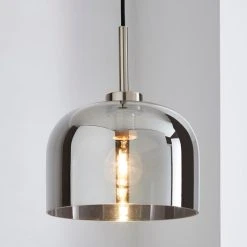 Dunelm Palazzo Smoked Glass Pendant Ceiling Fitting