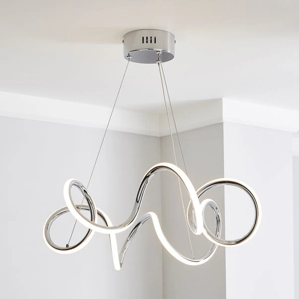 Dunelm Skylar Curly LED Ceiling Fitting 3 Dunelm Skylar Curly LED Ceiling Fitting