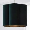 Dunelm Vivian 25cm Scallop Velvet Green Lamp Shade 1 Dunelm Vivian 25cm Scallop Velvet Green Lamp Shade -Dunelm Shop 30690172